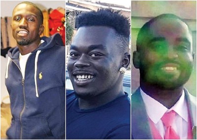 米金斯(左)、雷德福(中)和爱德华兹(右)在事件中死亡。