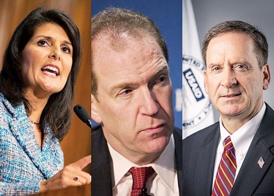 海莉(左)、马尔帕斯(中)、格林(右)亦属行长人选之一。