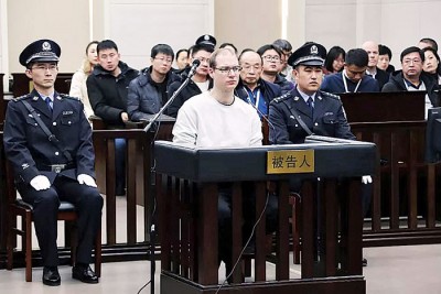 谢伦伯格在中国走私冰毒被判死刑。（法新社照片）