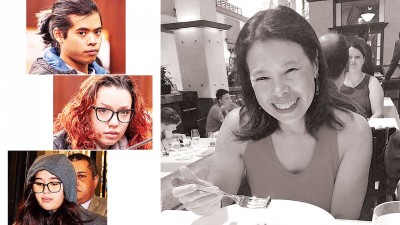 （右）在过去的9年中曾服务于两家慈善机构，是个名副其实善心人士。（上图起）贾里德恩、贾里德恩女友奥罗克、友人洛佩兹。