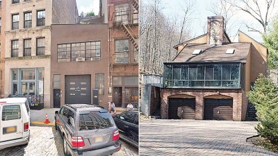 （左）贾里德恩与陈宝拉常年居住在纽约曼哈顿的公寓。（右）陈宝拉的尸体被丢在自己名下位于纽泽西的住宅门外垃圾桶内。