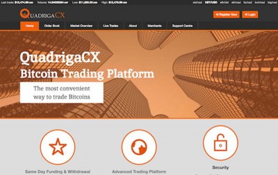 主管去世密匙消失，QuadrigaCX申请破产。