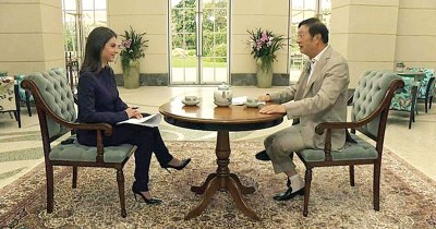 任正非接受CBS记者毕安娜访问。