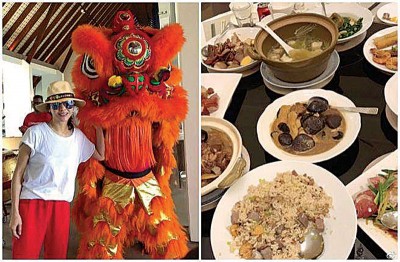 黎姿曝光年夜饭。