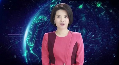 新华社推出的全球首个AI合成女主播新小萌，在两会正式亮相。