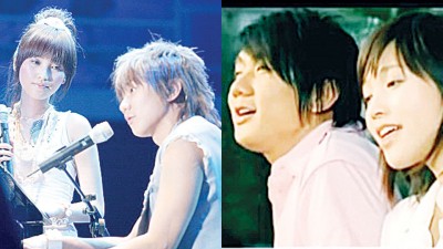 (左)林俊杰曾在演唱会上请金莎担任嘉宾。(右)林俊杰与金莎曾合唱《被风吹过的夏天》、合拍浪漫MV。