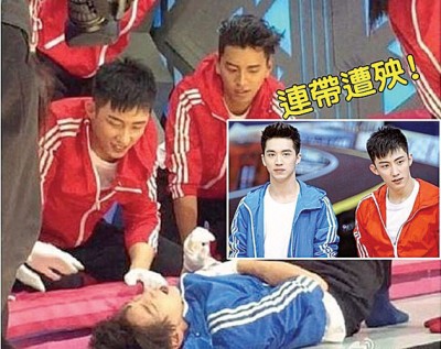 《上瘾》男主角黄景瑜(右)、许魏洲日前录好《快乐大本营》却无法播出。