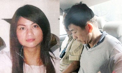 涉嫌杀害28女护士张花香(左)的被告莫顺和(右)被押送法庭面控谋杀。