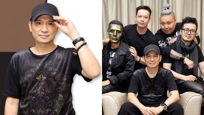 （左图）叶世荣：有些人希望透过打鼓出风头、动机不纯，不过我是真的喜欢打鼓。（右图）叶世荣跟大马的异种乐队是同门，当初也是他撮合北京达意美施跟异种的合作。