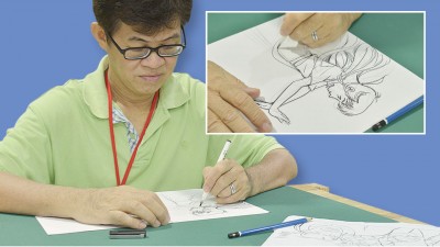 沉浸在漫画世界达逾半个世纪,木叔下笔如有神。