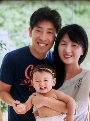 高佳敏一家三口幸福合照。
