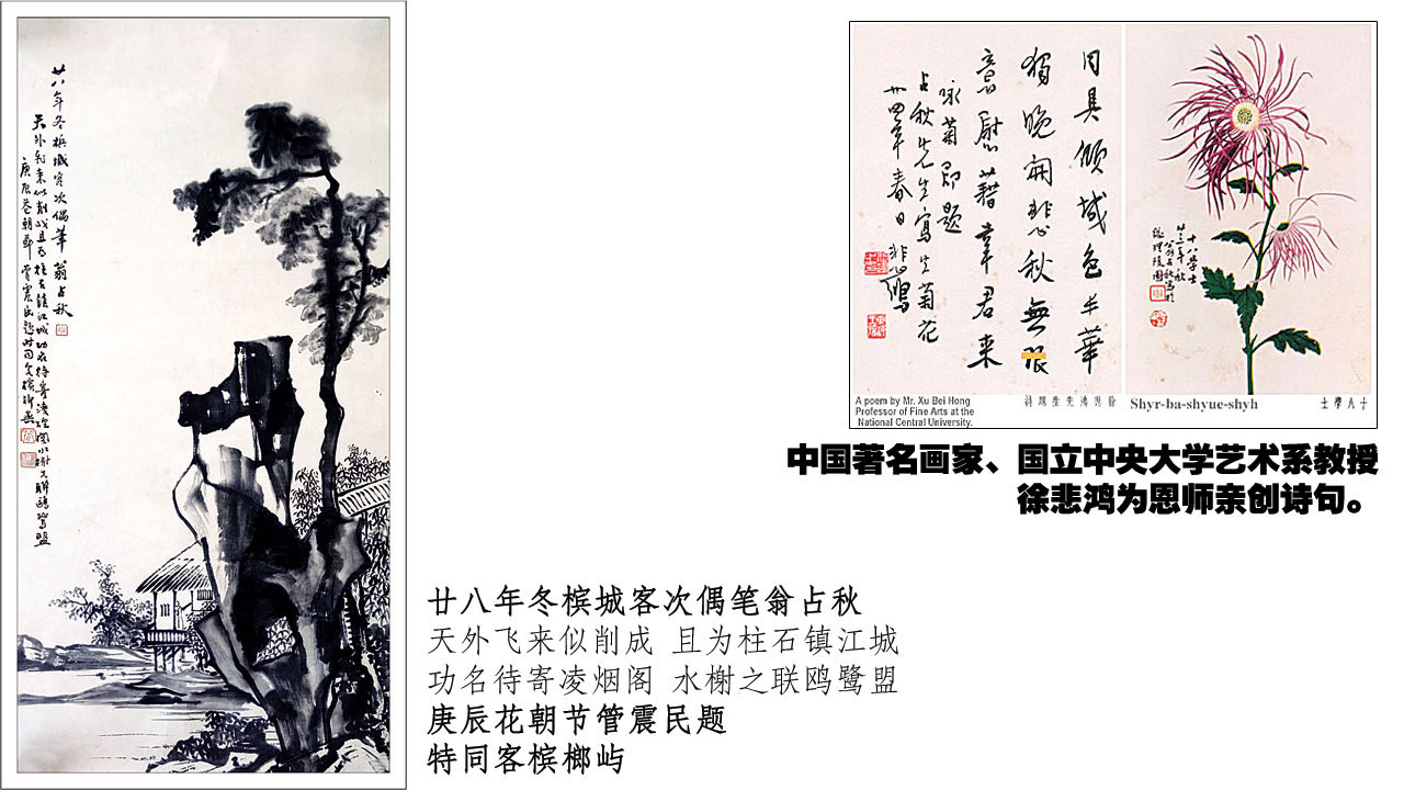 管震民简介:伟大教育家,他的大儿子被日军折磨惨死,老婆孙子也被严重影响而不幸死亡。是一个槟城伟大的斗士。为翁大师题,是槟城一个重要精神斗士,是中华民族的领导。