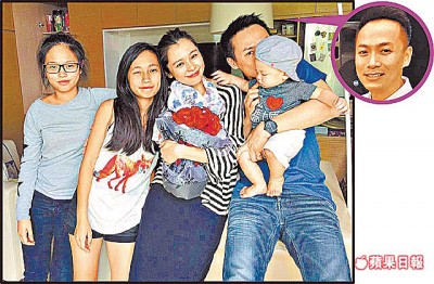 徐若瑄（右二）嫁给再婚的李云峰（右），并和李云峰与前妻生的女儿相处融洽。