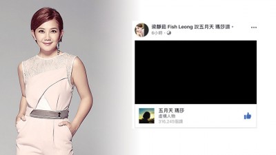 梁静茹按赞玛莎脸书粉丝团。