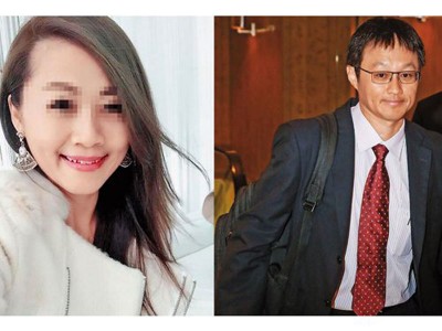 右为潘健成，左为传文中潘健成的洪姓小三。