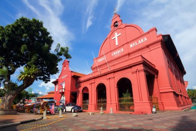 34186777 - christ church in melaka, malaysia