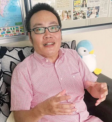 赖日盛博士表示在日本留学的日子很快乐。