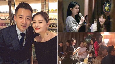 大S与汪小菲结婚后十分恩爱。大S（上）举办高中同学会，吴佩慈也是座上宾。大S（下）跟每桌同学敬酒，宾主尽欢。
