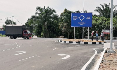 衔接柔府与新路交界处经已设立指示路牌，大大缩短往返槟城科技园的路程，为居民带来便利。